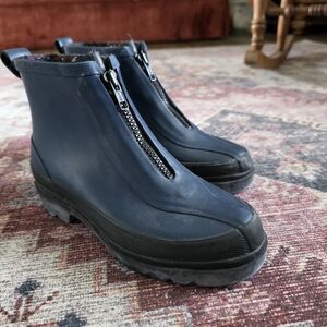 Ranger Steel Shank Blue Ankle Rubber Rain Snow Zip Up Waterproof Boots Size 5